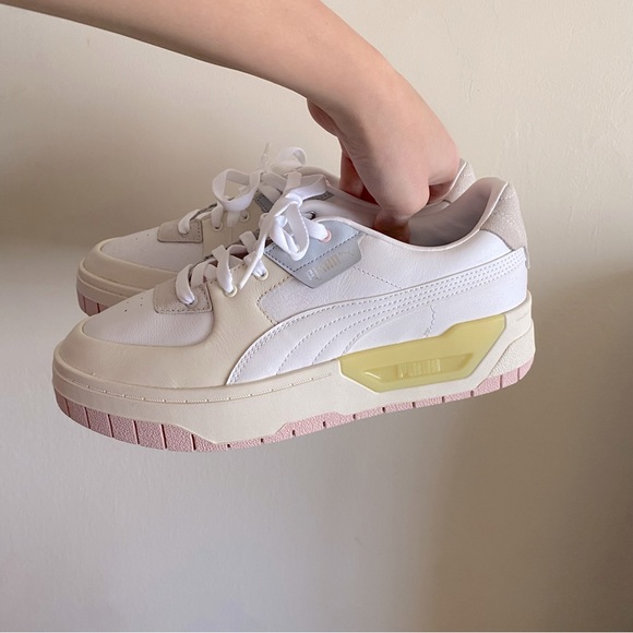 Puma Cali Dream Pastel and White Platform Sneakers - Picture 3 of 8